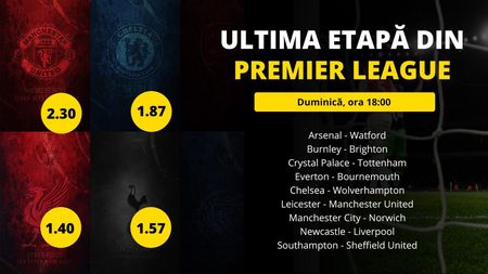 Stai pe LIVE, cu 10 meciuri de la aceeași oră, în Premier League: se decid locurile de Champions League și Europa League
