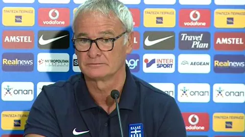 Ranieri crede că românii au un avantaj în fața grecilor: „Au jucat  meciuri în preliminariile cupelor europene”. Italianul, declarație măgulitoare la adresa lui Mutu: „E ca și fiul meu”