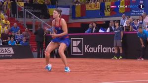 Dramatic! GALERIE FOTO | Momentul în care glezna Irinei cedează și Franța trimite semifinala de Fed Cup în meci decisiv