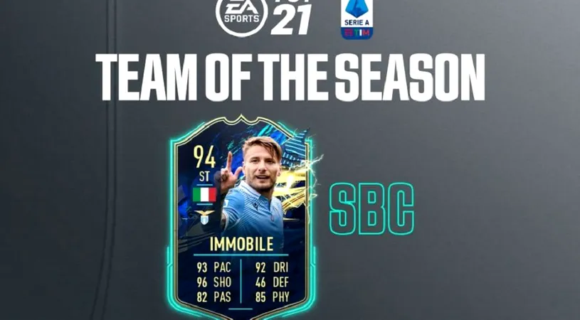 Team Of The Season Ciro Immobile: unul dintre cele mai ofensive carduri din FIFA 21!