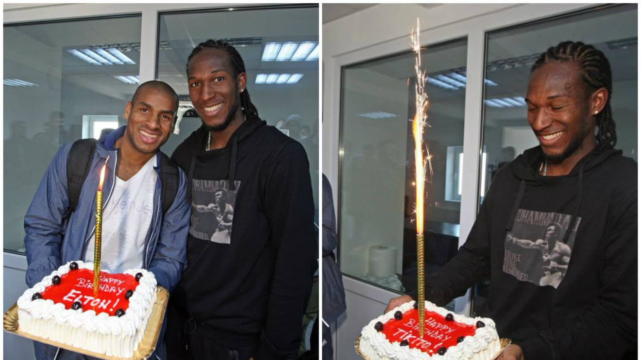 FOTO: Party în vestiarul lui Dinamo. Elton și Thicot și-au sărbătorit zilele de naștere