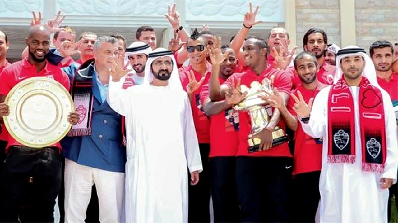 FOTO | Olăroiu, felicitat de șeic pentru trofeele cucerite cu Al Ahli
