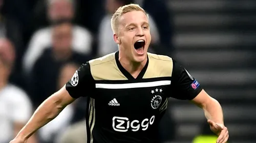 Eroul lui Ajax, Donny van de Beek, mai are ceva de făcut până la reîntâlnirea cu Tottenham: „Apoi ne vom concentra pentru meciul retur”