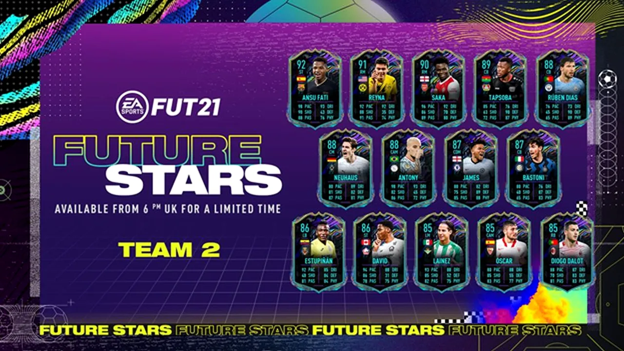 Echipa a doua „Future Stars” a fost introdusă în FIFA 21!