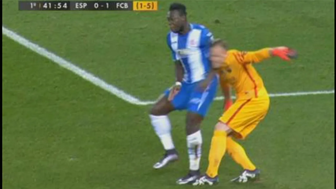 Caicedo, intrare violentă asupra lui Ter Stegen! Cum s-a 