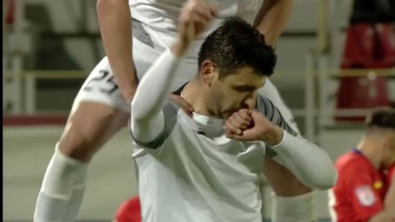Raul Rusescu, gol ca în vremurile bune! Cum a reacționat atacantul Academicii Clinceni după ce a marcat în poarta fostei sale echipe, FCSB | FOTO & VIDEO