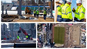 VIDEO | Progres vizibil la stadionul din Târgoviște. Promisiunea primarului Cristian Stan: ”În două-trei săptămâni veți vedea o schimbare și mai mare”