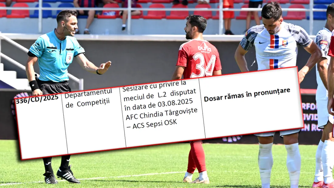 Chindia - Sepsi OSK, pe masa comisiei și la o lună de când s-a jucat meciul! Antrenorul Ilie Poenaru vrea toate punctele mai repede: ”Au greșit, să plătească!”