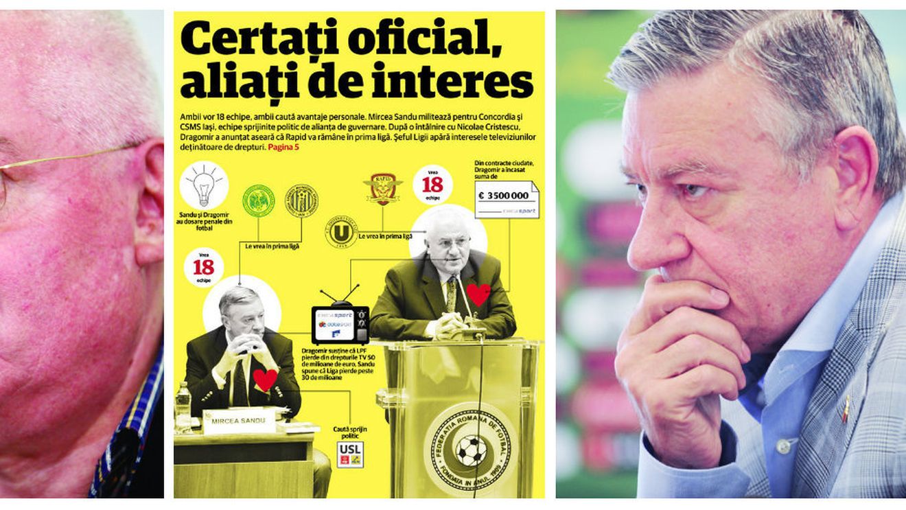 Mitică vrea Rapid în Liga I, Sandu nu! Ambii vor 18 echipe, ambii caută avantaje personale. Culise