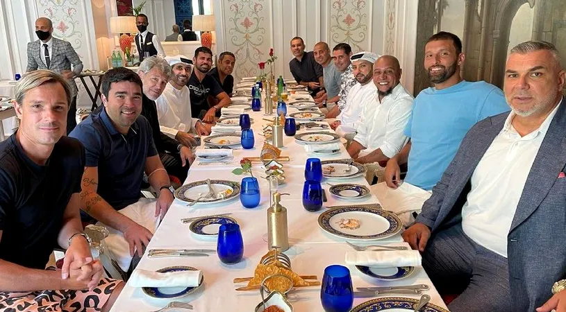 Cosmin Olăroiu, la masă cu „greii” fotbalului mondial! Roberto Carlos a postat o poză cu antrenorul român