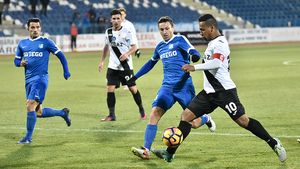 Glezna fină a lui Eric și "dubla" lui Buziuc decid Gaz Metan - FC Voluntari. Medieșenii câștigă cu 4-1 și egalează CSM Poli Iași în fruntea play-out-ului