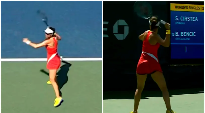 Publicul a amuțit la US Open! Unde a putut să arunce Sorana Cîrstea cu racheta, în timpul meciului cu Belinda Bencic | VIDEO