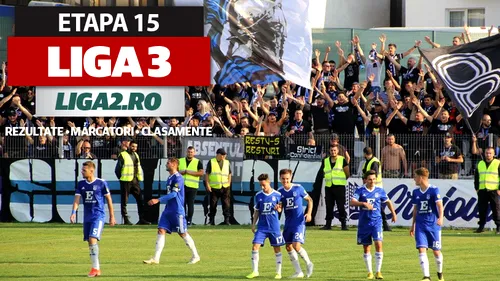 Liga 3, rezultatele ultimei etape a turului | ”FC U” Craiova a încheiat anul en-fanfare. Aerostar Bacău, Unirea Slobozia, Progresul Spartac și Fotbal Comuna Recea sunt celelalte campioane de toamnă