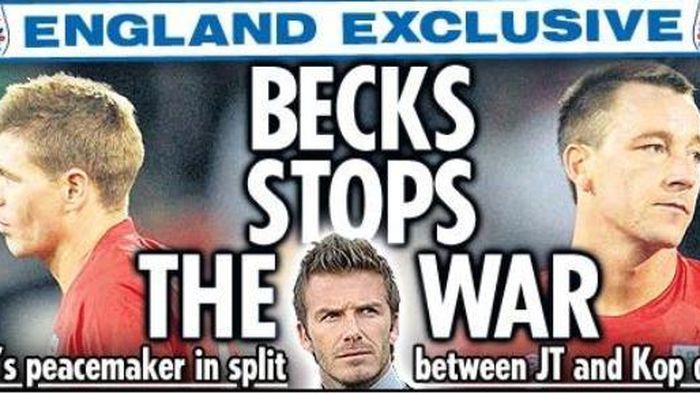 Anglia, măcinată de conflicte interne la CM! "Războiul" dintre Stevie G și JT, mediat de Becks