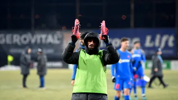 Vali Crețu, copia nereușită a lui Emiliano Martinez! A vrut să-l copieze pe portarul Argentinei la finalul meciului CFR Cluj – FCSB, dar a dat-o în bară | FOTO