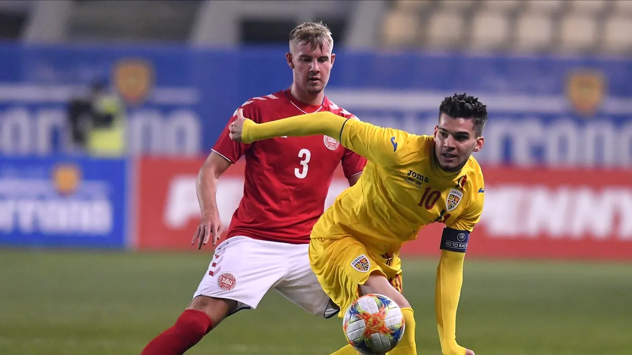 Ianis Hagi n-a impresionat în meciul România U21 - Danemarca U21. „Nu a fost inspirat!”