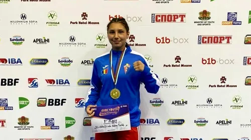 Și-a învins adversara într-un minut. Pugilista Andra Sebe a devenit campioană europeană de tineret!