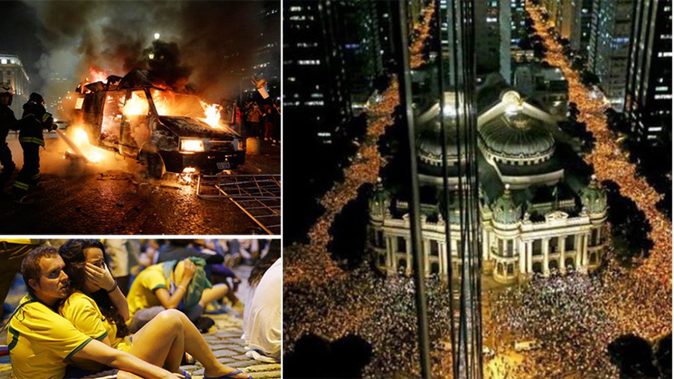 Sute de mii de brazilieni au ieșit în stradă și au declanșat o mică revoluție. Galerie FOTO cu incidentele reprobabile