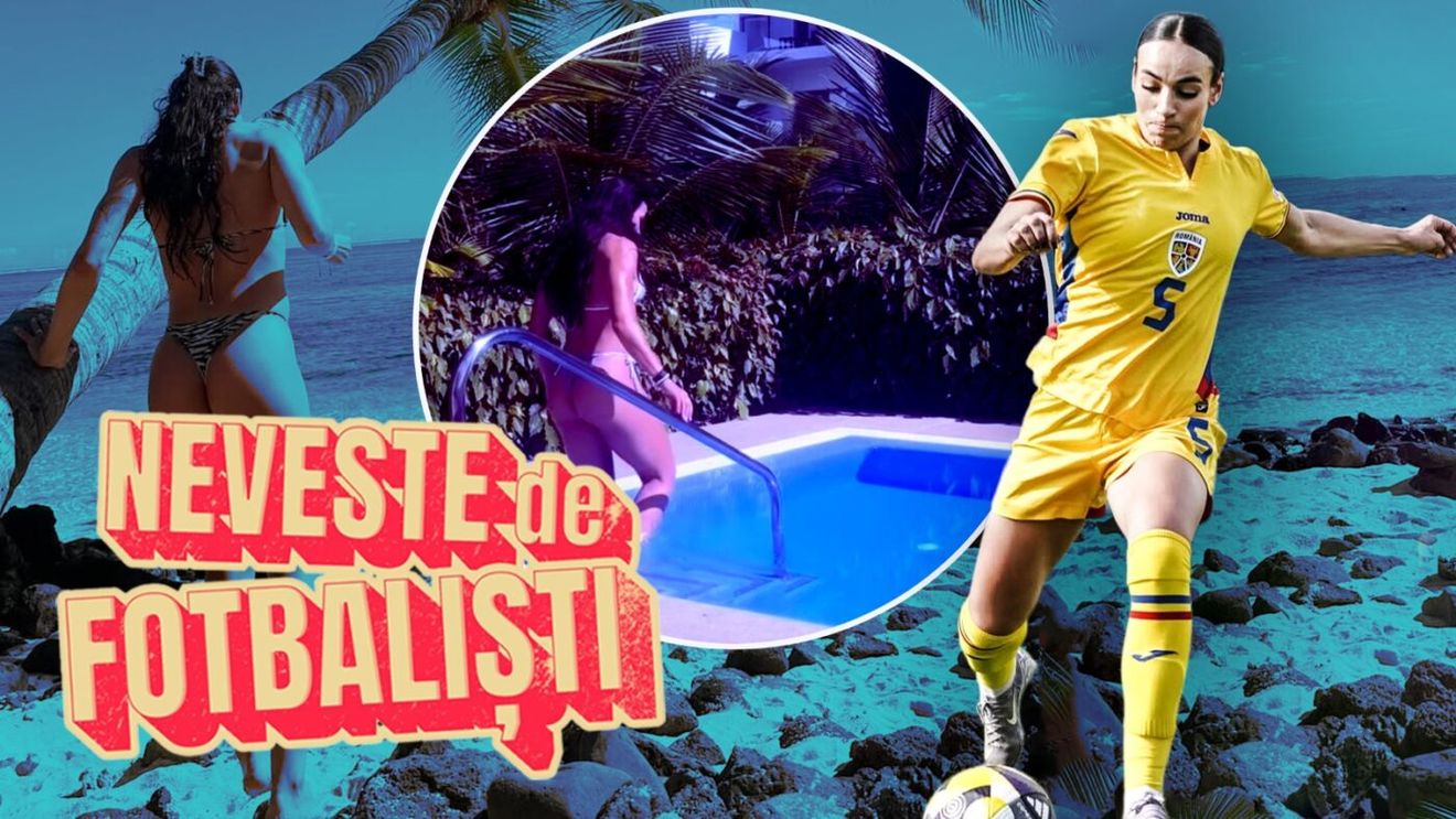 Cea mai frumoasă fotbalistă din România s-a filmat în piscină și a rupt internetul în două! Alături a apărut și soțul, oficial în fotbalul românesc