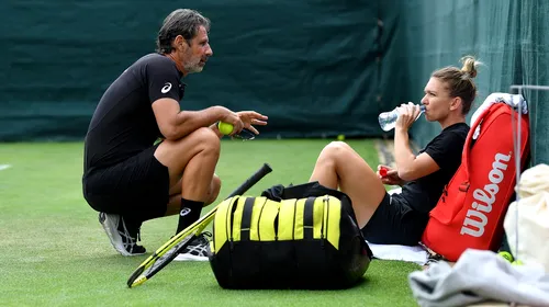 Simona Halep și Patrick Mouratoglou, contra curentului la Wimbledon! Cum au ieșit în evidență înaintea meciului cu Kirsten Flipkens | FOTO