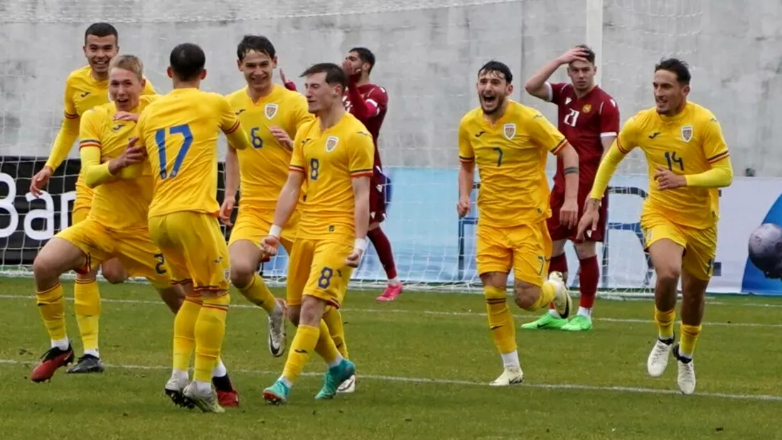 Victorie dramatică obținută de România U21 în preliminariile EURO, în Armenia. Cristian Ignat, de la CS Mioveni, integralist