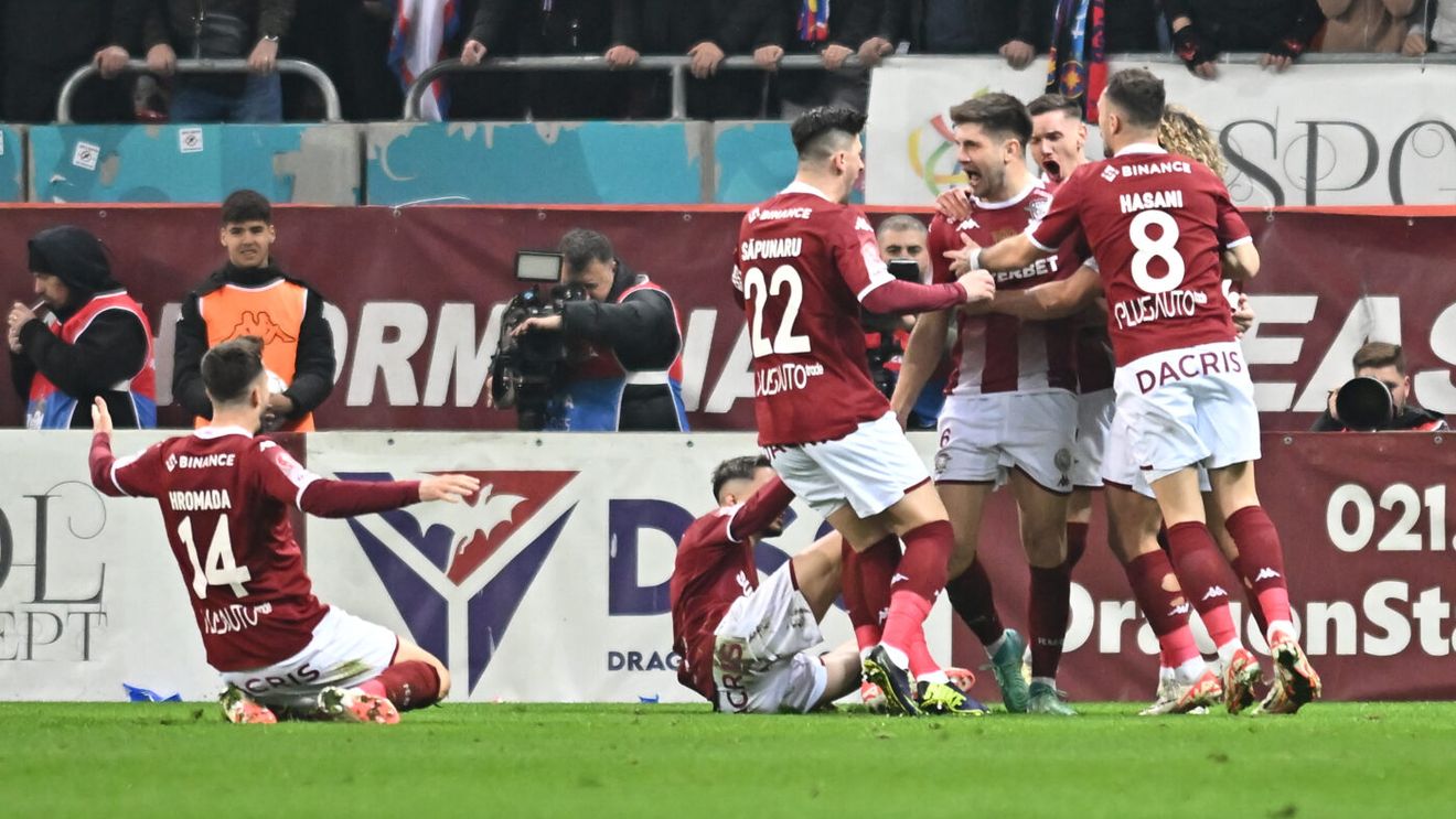 A explodat Arena Națională la golul lui Albion Rrahmani de 2-0 în derby-ul Rapid - FCSB! Greșeală de începători a oaspeților, iar loja patronului Dan Șucu a sărit în aer