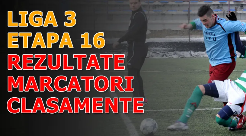 Restart în Liga 3!** Rezultatele și marcatorii etapei a XVI-a