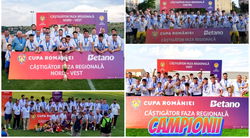 Câștigătoarele celor șapte finale din Faza Regională a Cupei României, ediția 2026/27. Nicio învingătoare nu a avut nevoie de prelungiri pentru a se impune