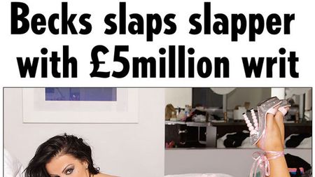 Becks vrea 5 milioane de lire de la prostituata care pretinde că a făcut sex în grup cu el