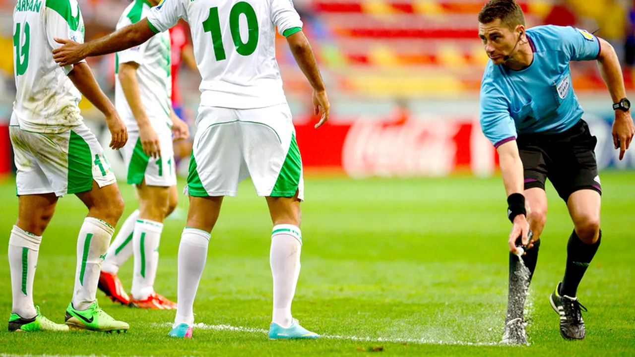 FIFA a aprobat folosirea spray-urilor cu spumă temporară la Mondialul din Brazilia: 