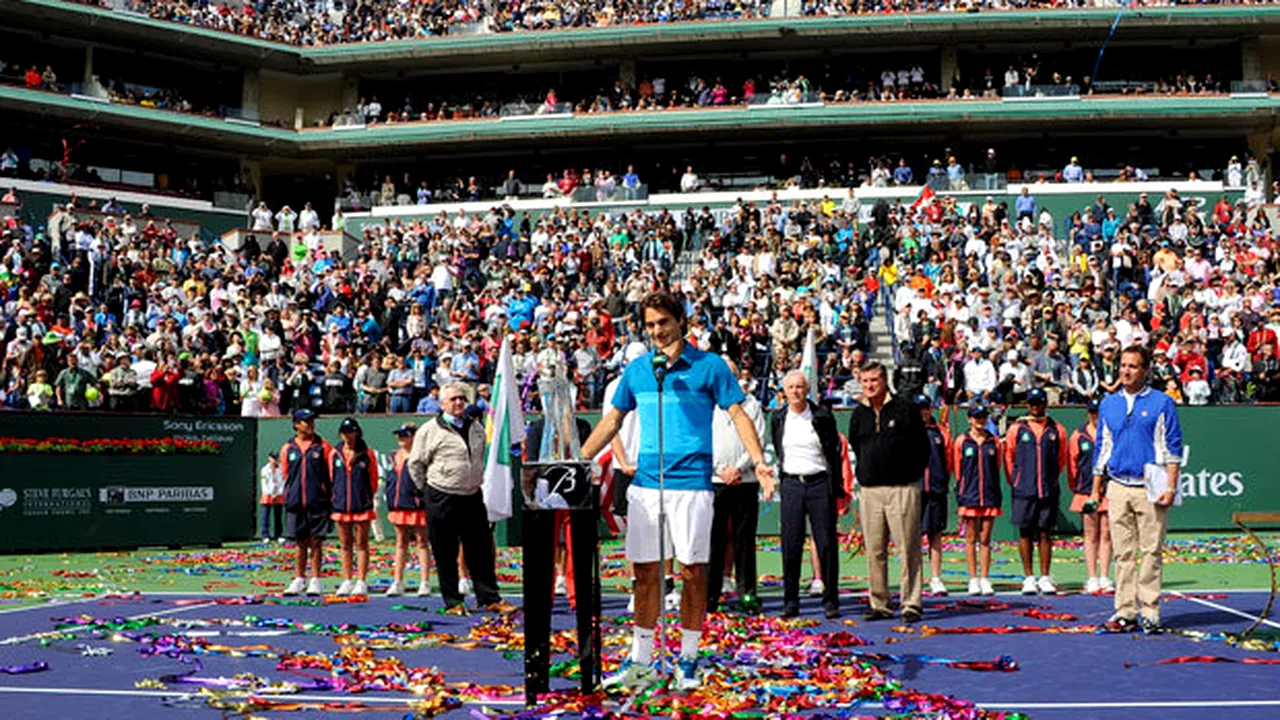 Roger Federer s-a impus pentru a patra oară la Indian Wells
