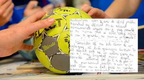 Un profesor de handbal, acuzat că și-a umilit și bătut elevii. FOTO: Mărturia scrisă a unui copil