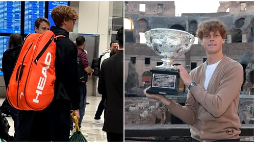 Uimitor! Unde a ajuns trofeul de la Australian Open, după ce Jannik Sinner l-a cărat cu sacul prin aeroport: imagini spectaculoase cu tenismenul, în Colosseumul din Roma. FOTO