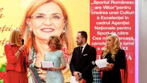 Elisabeta Lipă, Mihai Leu, Adela Diaconu şi Amatto Zaharia, împreună la Braşov la Gala Campionilor 2023!