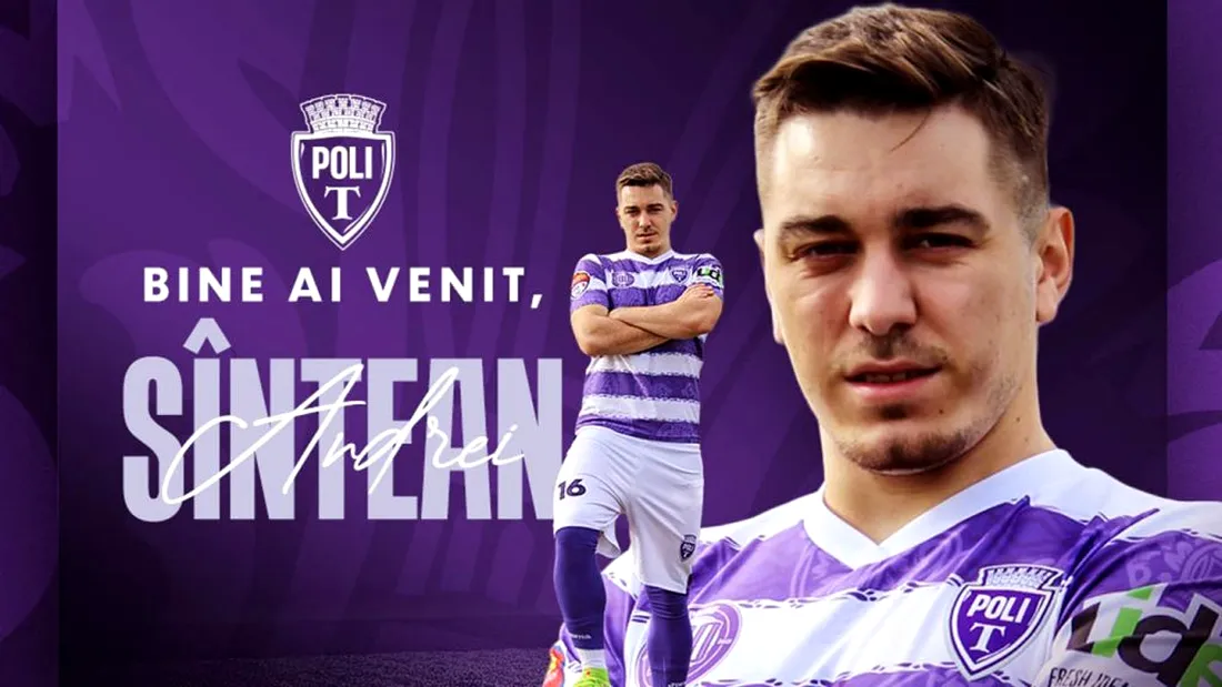 OFICIAL | Andrei Sîntean a semnat cu Poli Timișoara după despărțirea de FC Hermannstadt