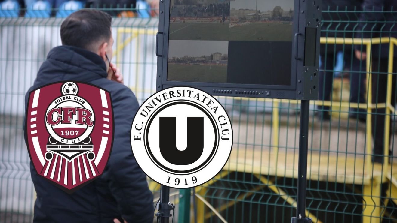 „Conexiune compromisă complet". Doar în România se putea întâmpla: a fost prins vinovatul din cauza căruia a picat sistemul VAR la CFR Cluj - U Cluj