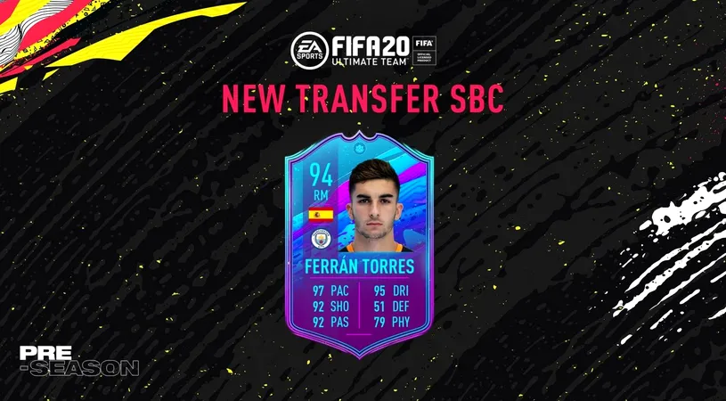 Mijlocașul Ferran Torres, cel mai nou card din FIFA 20! Noul transfer de la Manchester City are o viteză incredibilă de 97 și valorează 80.000 de monede. Recenzia completă