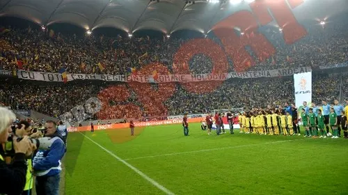 Rar s-a văzut pe un stadion din România o atmosferă mai frumoasă!** Tricolorii au jucat în ’12’ contra Olandei! FOTO: Coregrafia superbă a celor 53.000 de români