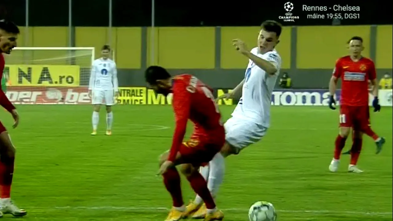 Valentin Crețu, gafă mare la Mediaș! A făcut cadou un penalty din care Gaz Metan a egalat-o pe FCSB | VIDEO