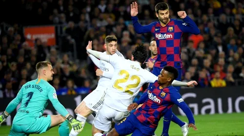 Real Madrid – FC Barcelona se joacă de „Mărțișor” de la ora 22.00 – ora României. „El Clasico” vine imediat după etapa de Champions League