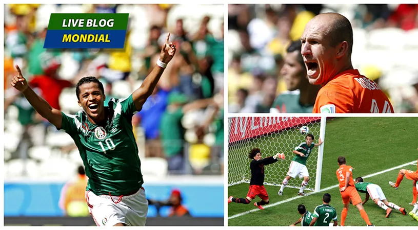 LIVE BLOG CM 2014, ziua 17 | Olanda - Mexic 2-1. Vicecampioana Europei se califică dramatic în sferturile Campionatului Mondial