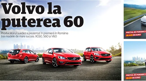 Volvo la puterea 60! Producătorul suedez a prezentat în premieră în România trei modele de mare succes