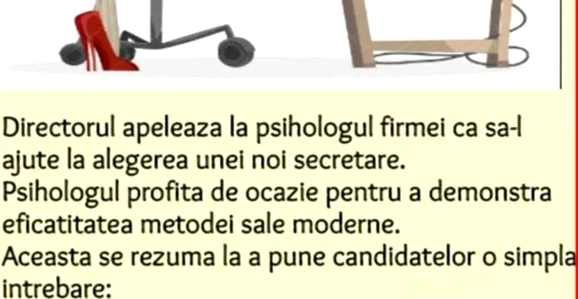 Bancul zilei: directorul cere ajutor în alegerea unei noi secretare