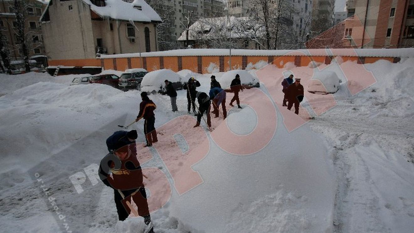 FOTO** Rugbyul și baschetul își dau mâna într-o cauză comună: deszăpezirea spitalelor din București