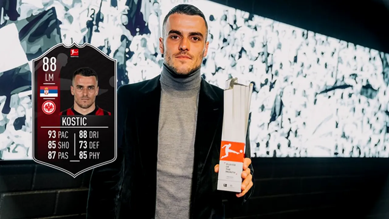 Filip Kostic este jucătorul lunii din eBundesliga în FIFA 21! Recenzia completă a cardului