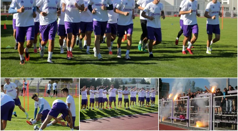 ASU Politehnica a sunat adunarea și cu jucători în probe, inclusiv un fotbalist care dimineața era la rivala ACS Poli.** Gelu Velici abia așteaptă să o bată pe UTA