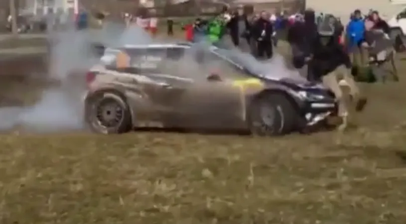 VIDEO Accident la Raliul Monte-Carlo! Jari-Matti Latvala a intrat cu mașina într-un fotograf 