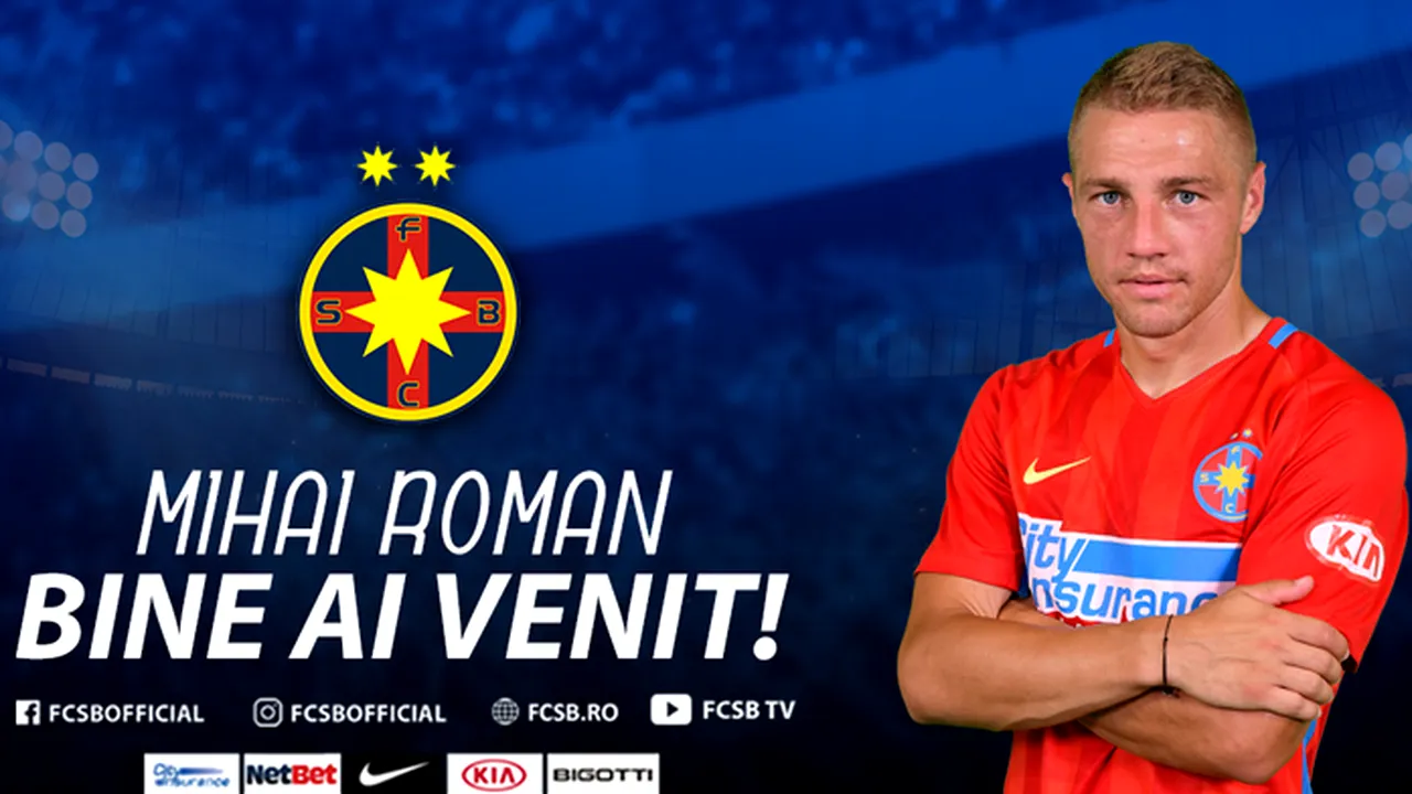 E oficial: Mihai Roman a semnat cu FCSB! Detaliile trecerii fostului rapidist la echipa lui Becali