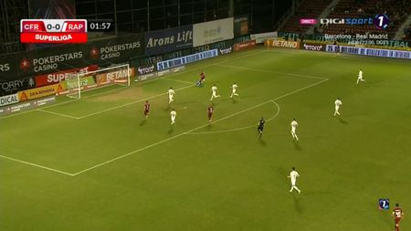 Horațiu Moldovan, greșeală uriașă în startul meciului CFR Cluj - Rapid! Cum a ajutat-o pe campioană să deschidă scorul în Gruia | FOTO