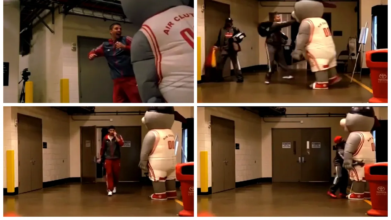 VIDEO - Râdea în hohote în costumul celei mai ghidușe mascote din NBA! Atenție - Imagini cel puțin amuzante :)